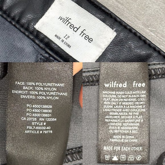Aritzia Wilfred Charm Pant High-Waisted Vegan Faux Leather Leggings in Black - Picture 4 of 16